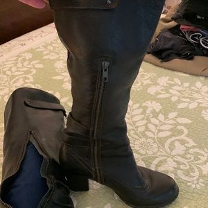 Black tall boots
